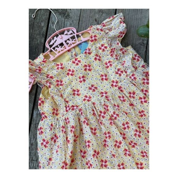 Baby Gap Prairie Floral Dress Sz 3 Years Ruffle Cottagecore - Picture 6 of 6